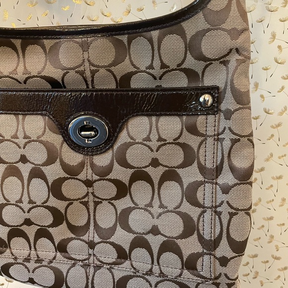 Coach - Vintage Signature Monogram Canvas Logo Crossbody Bag EXCELLENT Cond. - Picture 12 of 12